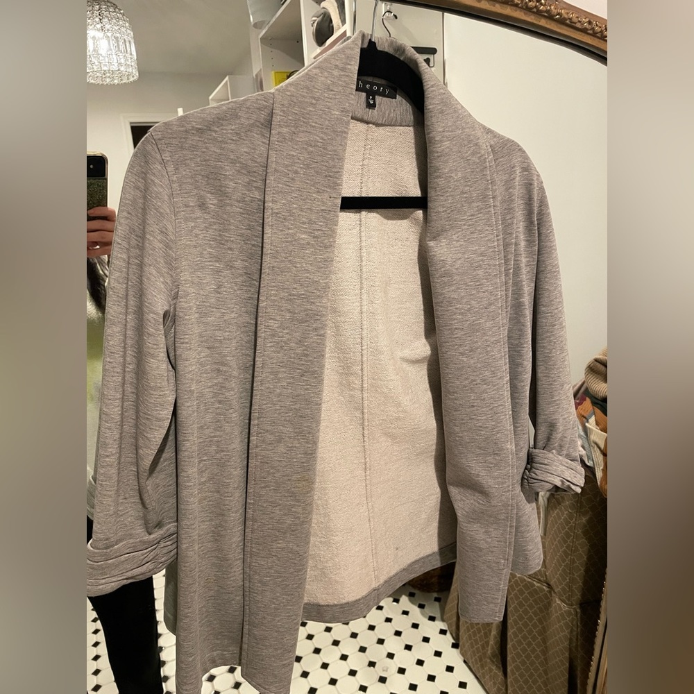 Theory blazer, heather grey- size petite